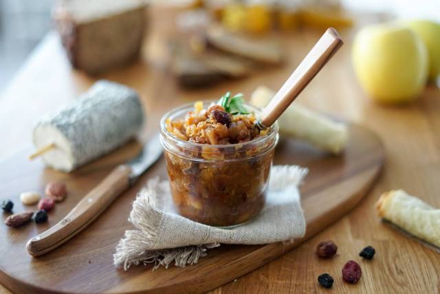 Chutney Pomme du Verger ( vanille, fve de tonka, calvados) 125 gr